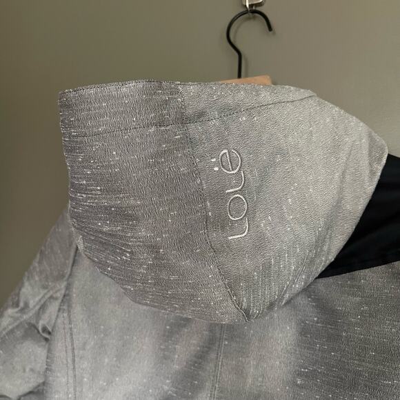 Lole Shine Jacket in Meteor Reversible Down Puffer Parka Size XS Grey Black Warm - Picture 16 of 16